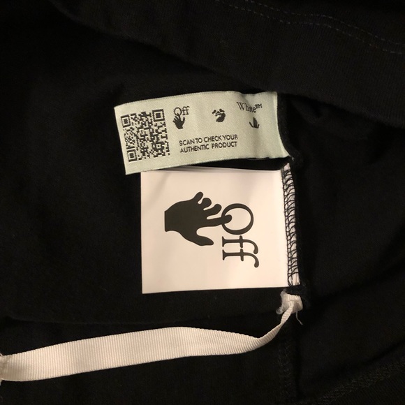 *NWT* Off-White - Virgil Abloh XL “Cut Here” Screened/Embroidered LS T-Shirt - Picture 2 of 9